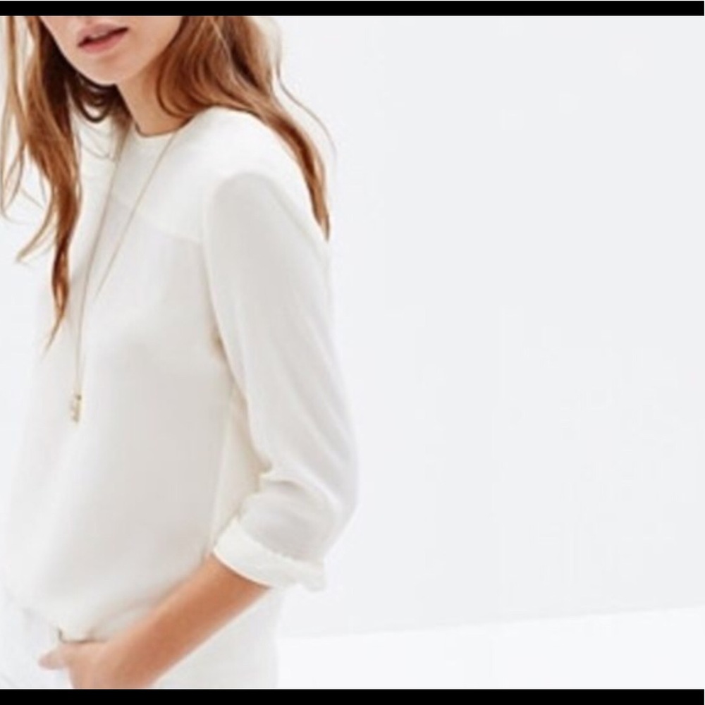 Madewell Quilted Silk Top